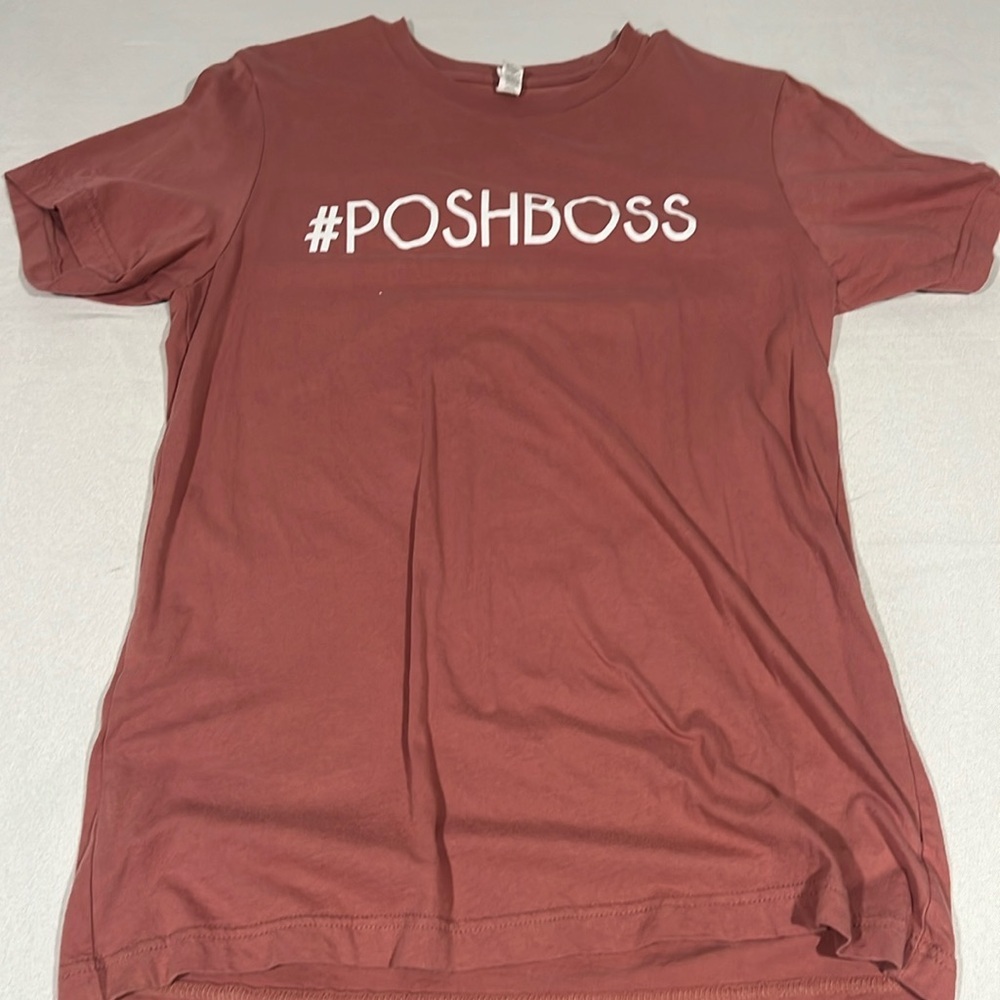 Canvas, rose, #Poshboss, women’s tee